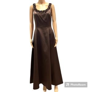 Scott McClintock Women’s Chocolate Brown A-Line Evening Formal Dress Size 8